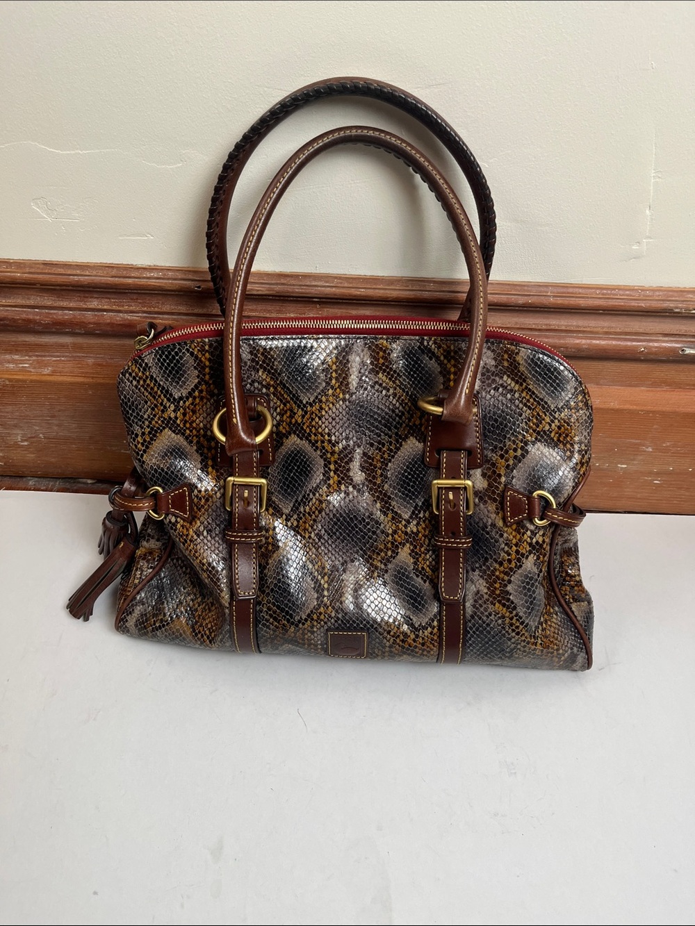 Dooney & Bourke Python Domed Satchel